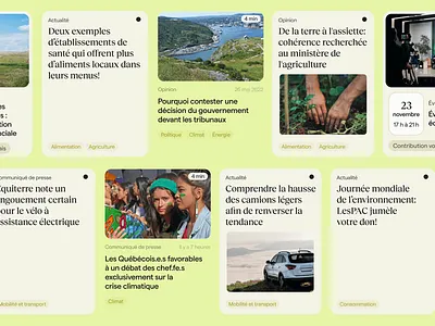 Editorial Grid for Eco News branding system card design color harmony content cards digital editorial eco content eco news editorial grid editorial layout information clarity media curation modular grid news branding news interface responsive layout structure structured layout typography visual hierarchy