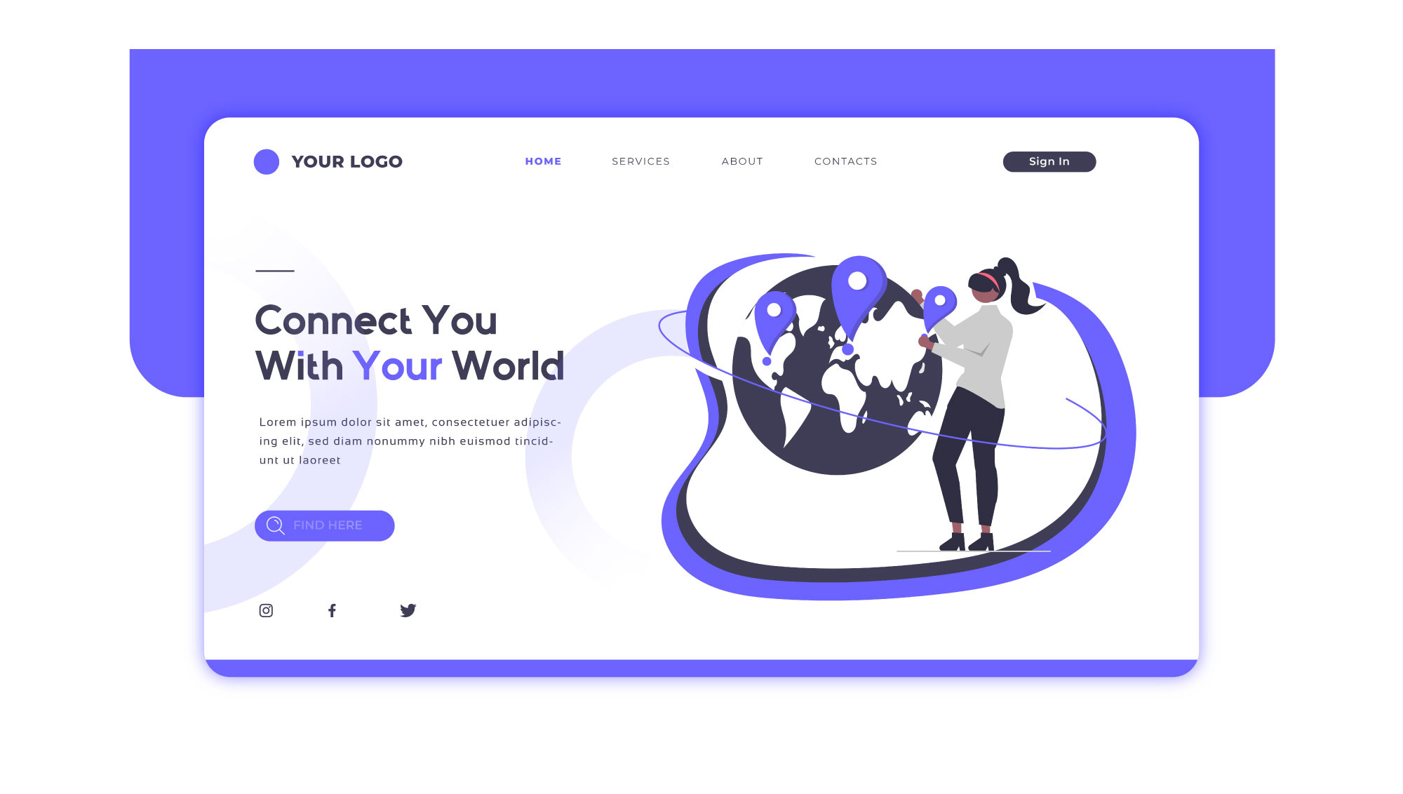 Connect With Your World – Modern Web UI Design designsystem digitaldesign flatdesign futuristicui globalnetwork herosection homepagedesign illustrationdesign innovativedesign landingpage modernui responsivedesign saasdesign techstartupdesign techui uidesign uxdesign virtualrealitydesign vrdesign webdesign