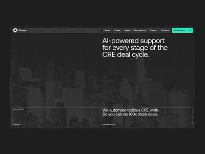 AI Landing page workflow screen animation ✦ Closera ai animation interaction landing page motion graphics service startup ui ux web design website