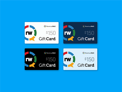 RevenueWell Gift Cards brand brand design branding card dental dental software dentist design gift gift card graphic design logo marketing revenuewell typography