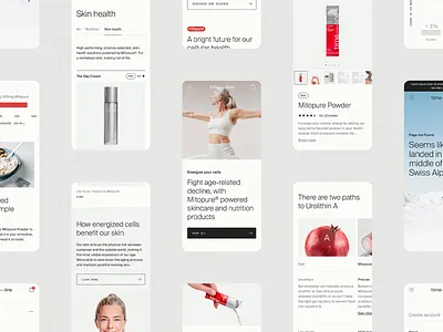 Skincare Nutrition E-Commerce Branding beauty platform branding branding system cosmetic ecommerce e commerce female health health interface modern layout nutrition visuals product details product showcase science backed skincare skincare branding trust design wellness wellness ecommerce wellness product