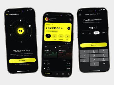 AI Stock Trading App Design - TradingView ai app ai stock ai trading ai trading app ui app design crypto crypto app crypto trading bot design investing investment investment app mobile app stock trading stock trading app ui trading trading app trading bot wallet web3