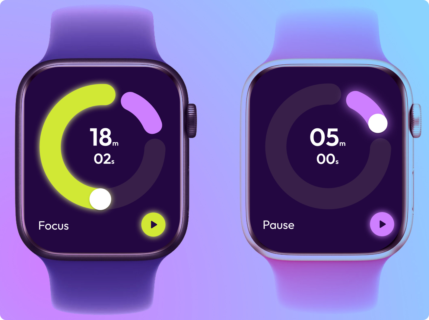 Daily UI 14 • Countdown Timer for Smartwatch graphic design smartwatch ui ux watch