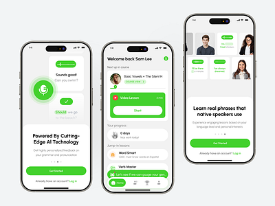 AI Language Learning App Design app app design education learning app mobile mobile app