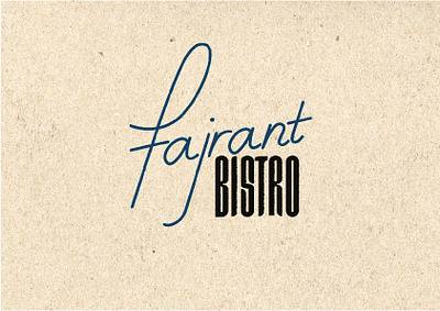 Bistro Fajrant identity branding graphic design logo typography vector