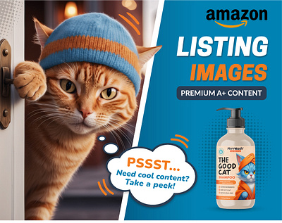 Amazon Listing — Cat Shampoo Branding & A+ Content a content a premium branding conversion design design ecommerce design graphic design listing design marketplace design pet design product listing ui vector visual storytelling web