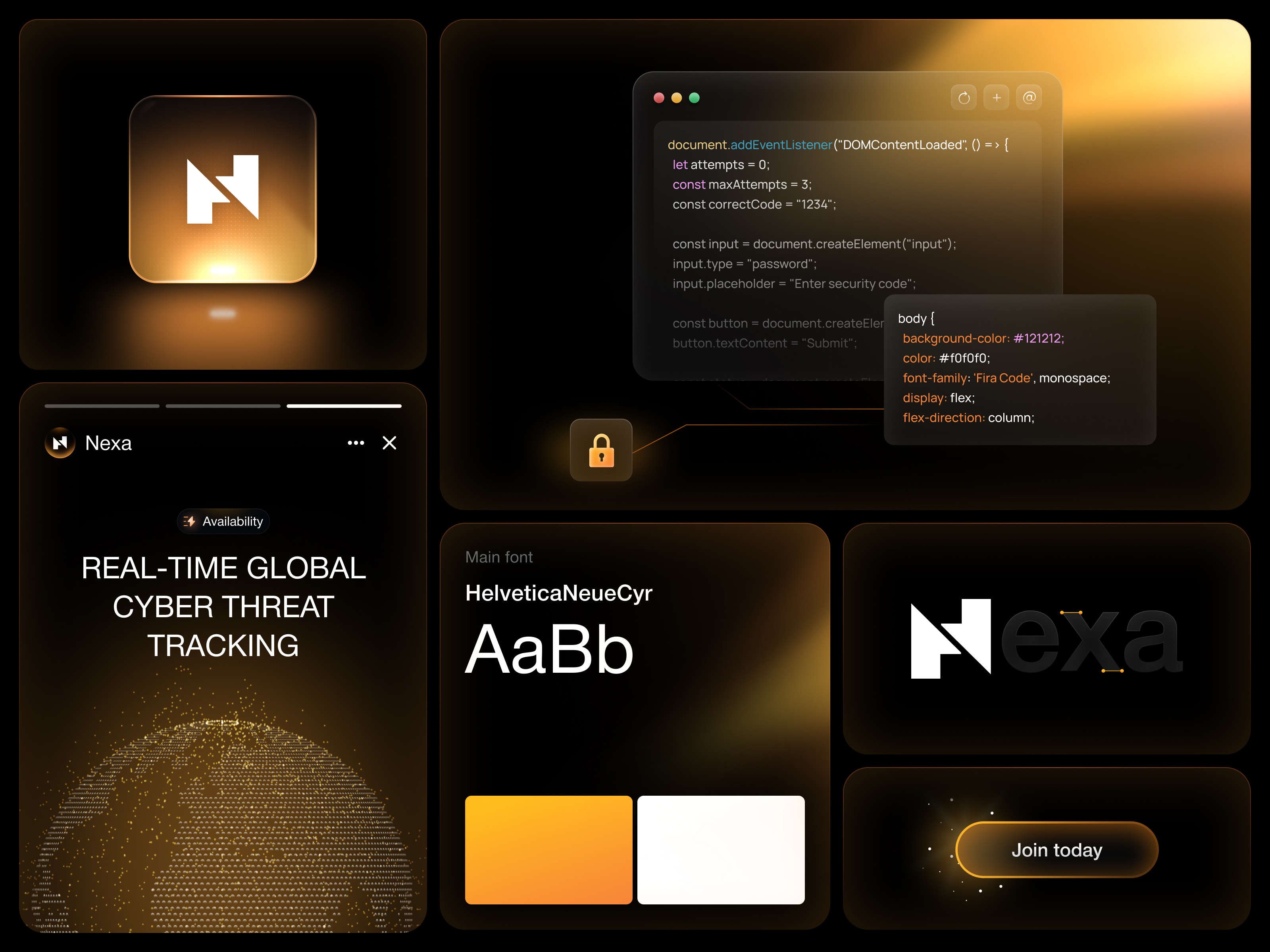 Example of Nexa Branding — Real-time cybersecurity