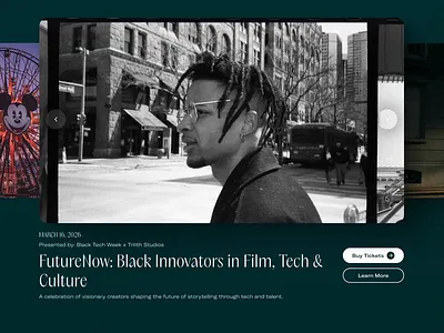 Event Carousel animation carousel events green interaction tv