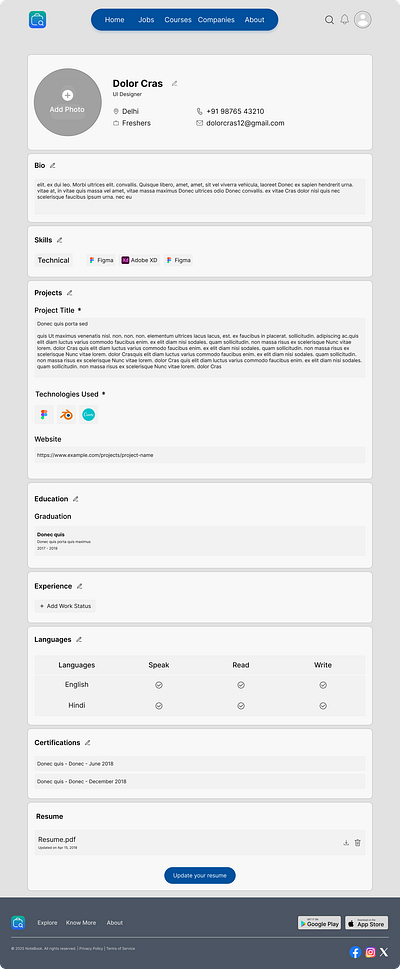 User Profile Page Design #006 dailyui iconofy logo ui