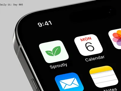 Sproutly – iOS App Icon | Daily UI #005 appdesign dribbbleshot icondesign iosdesign ui uidesign uiux