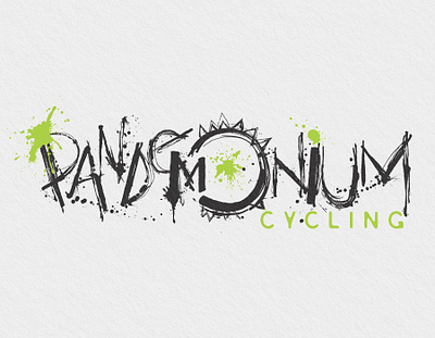 Pandemonium Cycling Logo branding design graphic design hand lettering logo typography