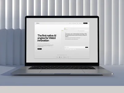 VOXA-AI MacBook Animation 3d animation currency graphic design hero section ios landing page macbook minimal modern motion graphics prototype render ui wallet webdesign