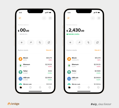 Bridge 02 app crypto design ui web3