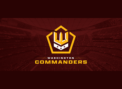 Washington Commanders Logo Concept burgundy chevron commanders d.c. football gold monument nfl pentagon redskins stars w washington