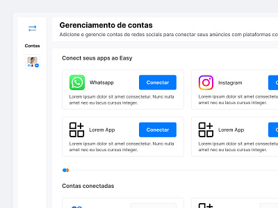 Account management - Easy.Ad marketing tools ux