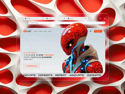 Futuristic landing for MYSTR.TECH — blending bold visuals
