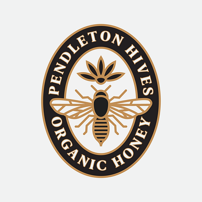 Pendleton Hives Organic Honey Logo bee design designfeed graphic design honey illustration logo