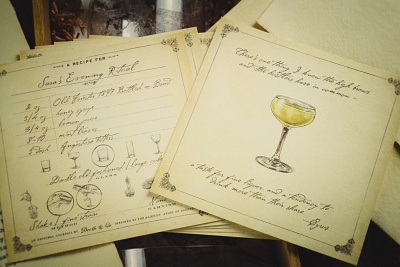 Cocktail Recipe Cards graphic design print design