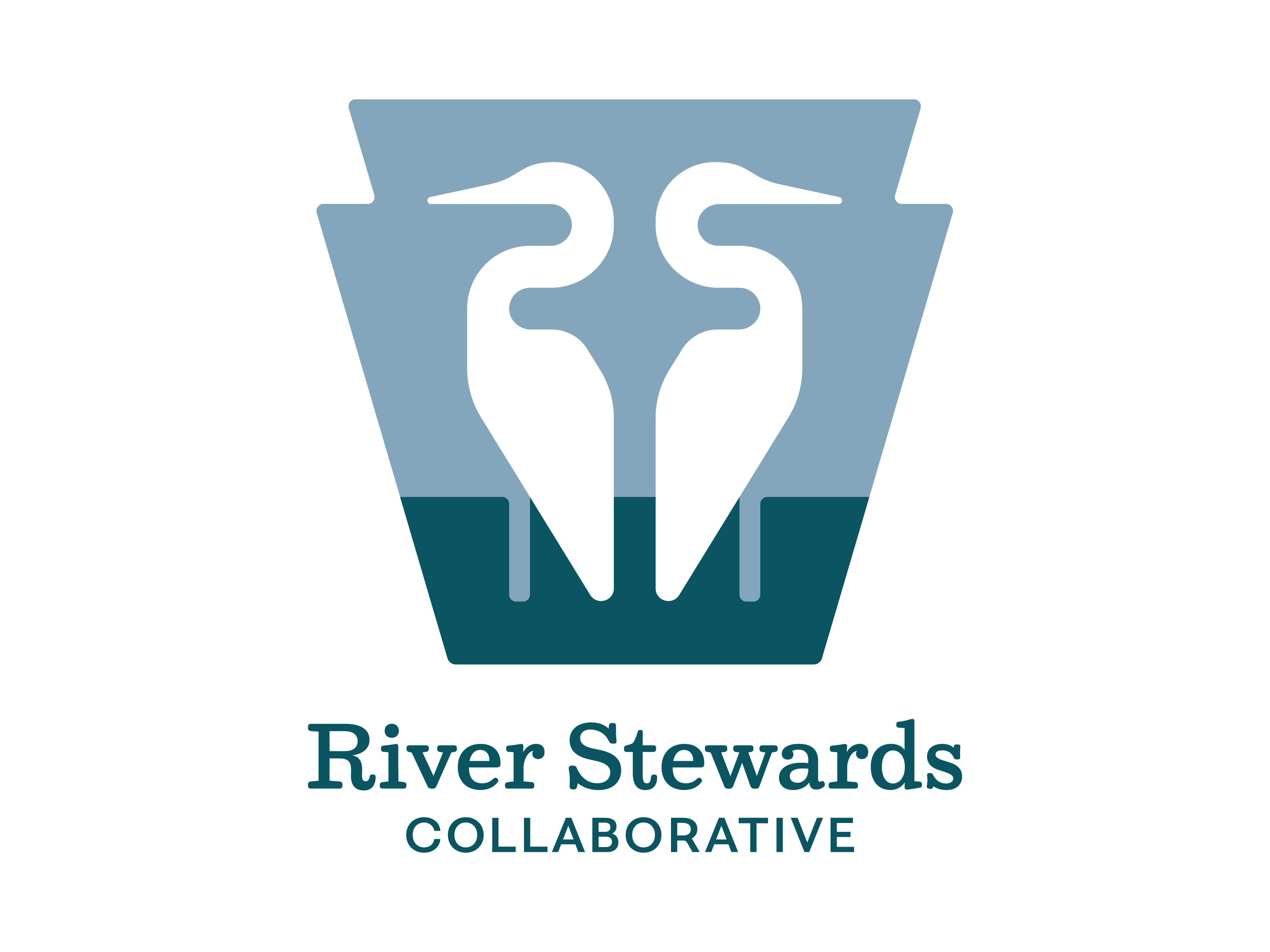 River Stewards Logo Concept 02 bird brand branding conservation heron icon logo nature outdoors river stream symbol