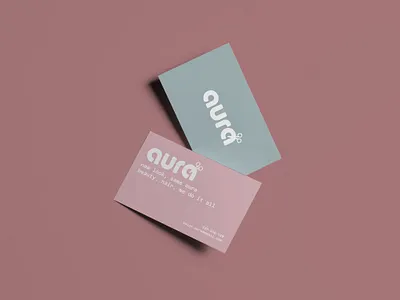 AURA Salon Branding Exercise adobe branding business card design graphic design illustrator logo typography