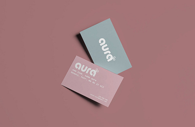 AURA Salon Branding Exercise adobe branding business card design graphic design illustrator logo typography