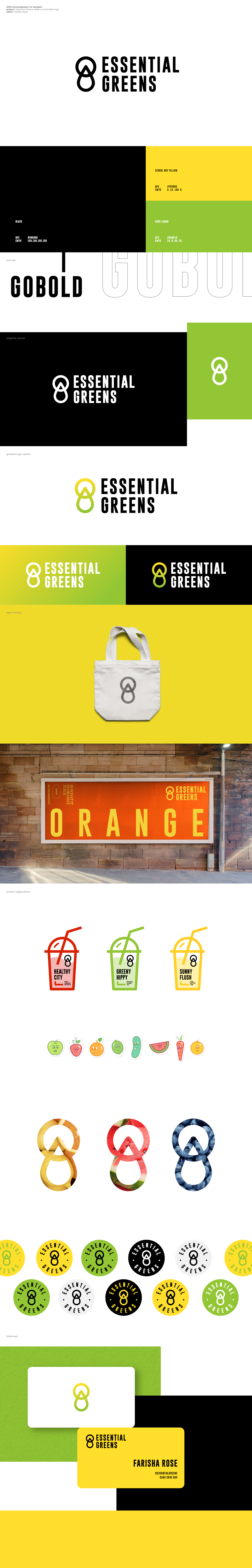 Fresh Energy in Every Drop — Essential Greens Brand Identity agency brand branding design fresh fruit graphic design health inspiration juice logo nature packaging