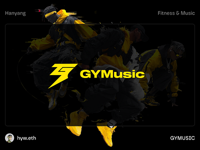 GYMusic | Fitness & Music | Brand Logo bitcoin blockchain brand branding btc crypto design fitness icon illustration minimal minimalist music nft ui web3