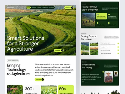 Agriculture Website agriculture design eco farm farming green natural organic plant seed technology ui ux