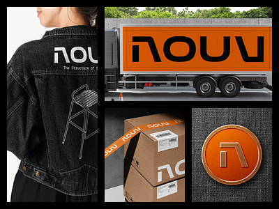 Nouv Werk Logo Application brand guideline brand visual brandidentity branding design graphic design home decor illustration interior logo logo design logomark marketing mockup packaging vector visual guideline