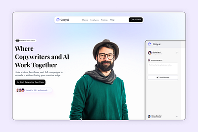 Hero Section ai hero landing page saas