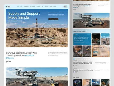 🔧 IBS Group — Industrial & Mining Corporate Website Design africadevelopment b2bdesign corporatedesign dailyui design industrial landing page mining ui uidesign ux uxui webdesign website