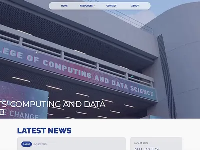 NTU SCDS club website redesign 404 animation app design blue branding inspiration landing page learn minimalistic mobile modern rebrand responsive design school ui user experience ux web design website white