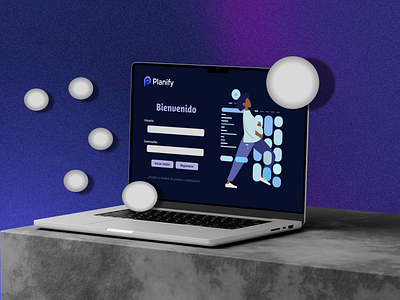 Planify dark mode figma landing page ui ux