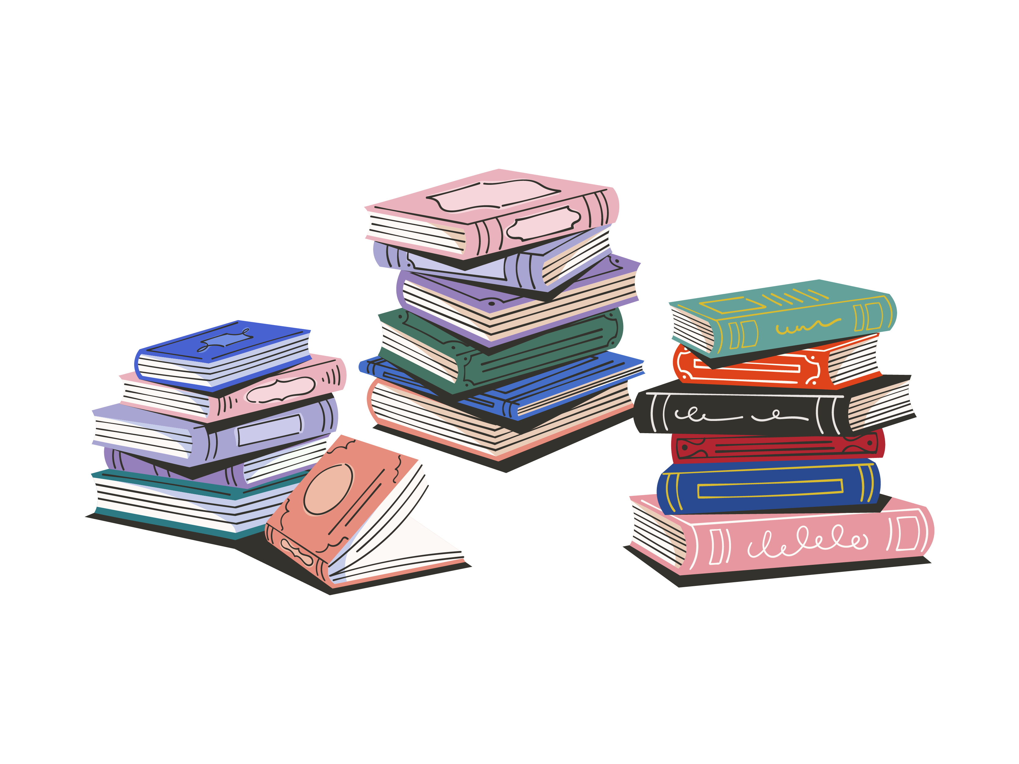 Books! design flat flat illustration graphic design illustration vector vector illustration