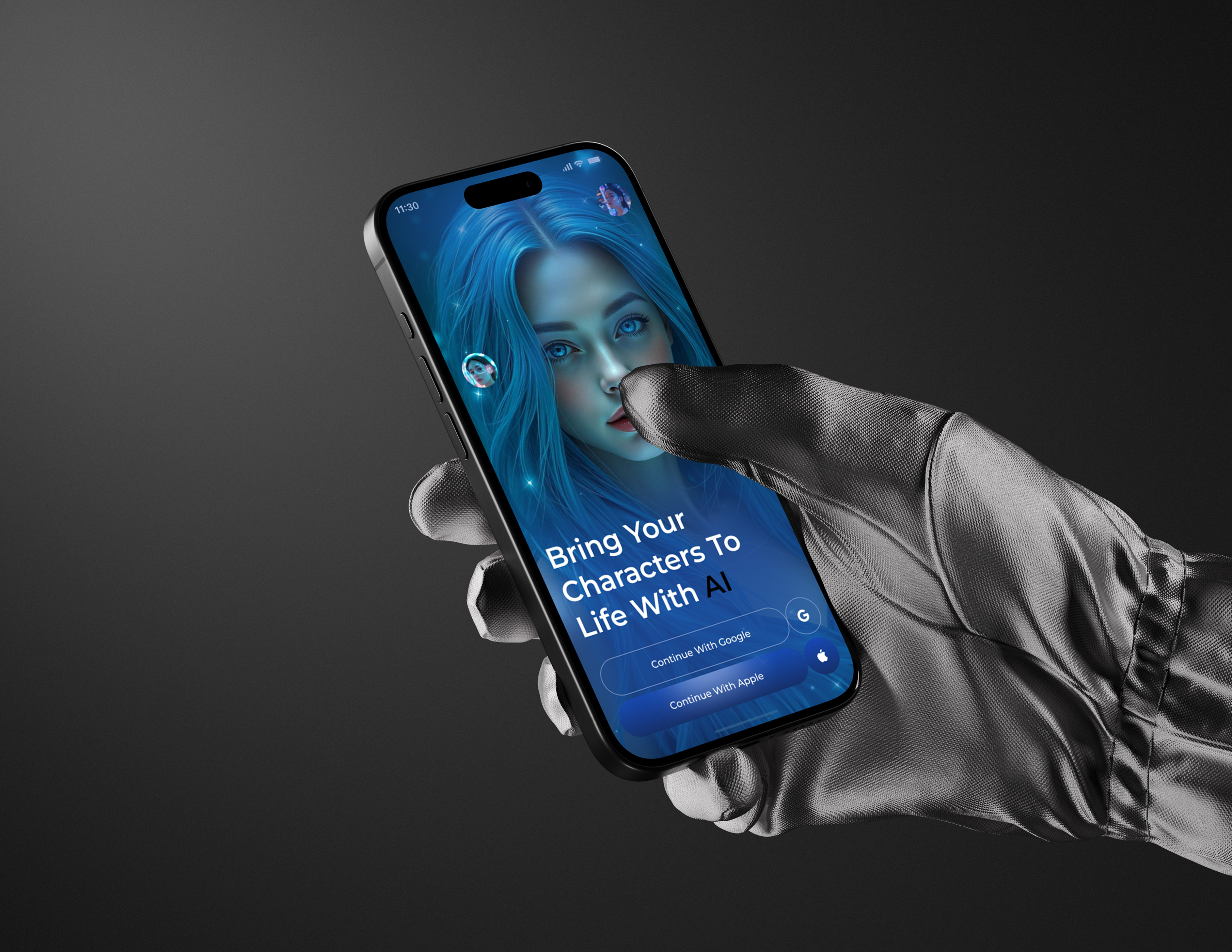 Character AI Mobile App UI/UX ai app ai chat ai mobile app ai scanner chat bot ios mobile app design mobile app ui mobile scanner scanner app