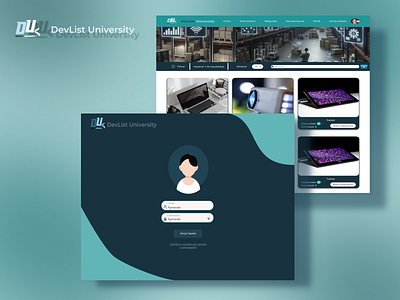 DevList University dark mode dashboard ui figma material design ui