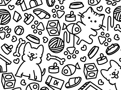 Pet Graphic Pattern Design graphic design line pattern pet