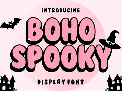 Boho Spooky 3d animation background black bubble colorful design illustration skittish