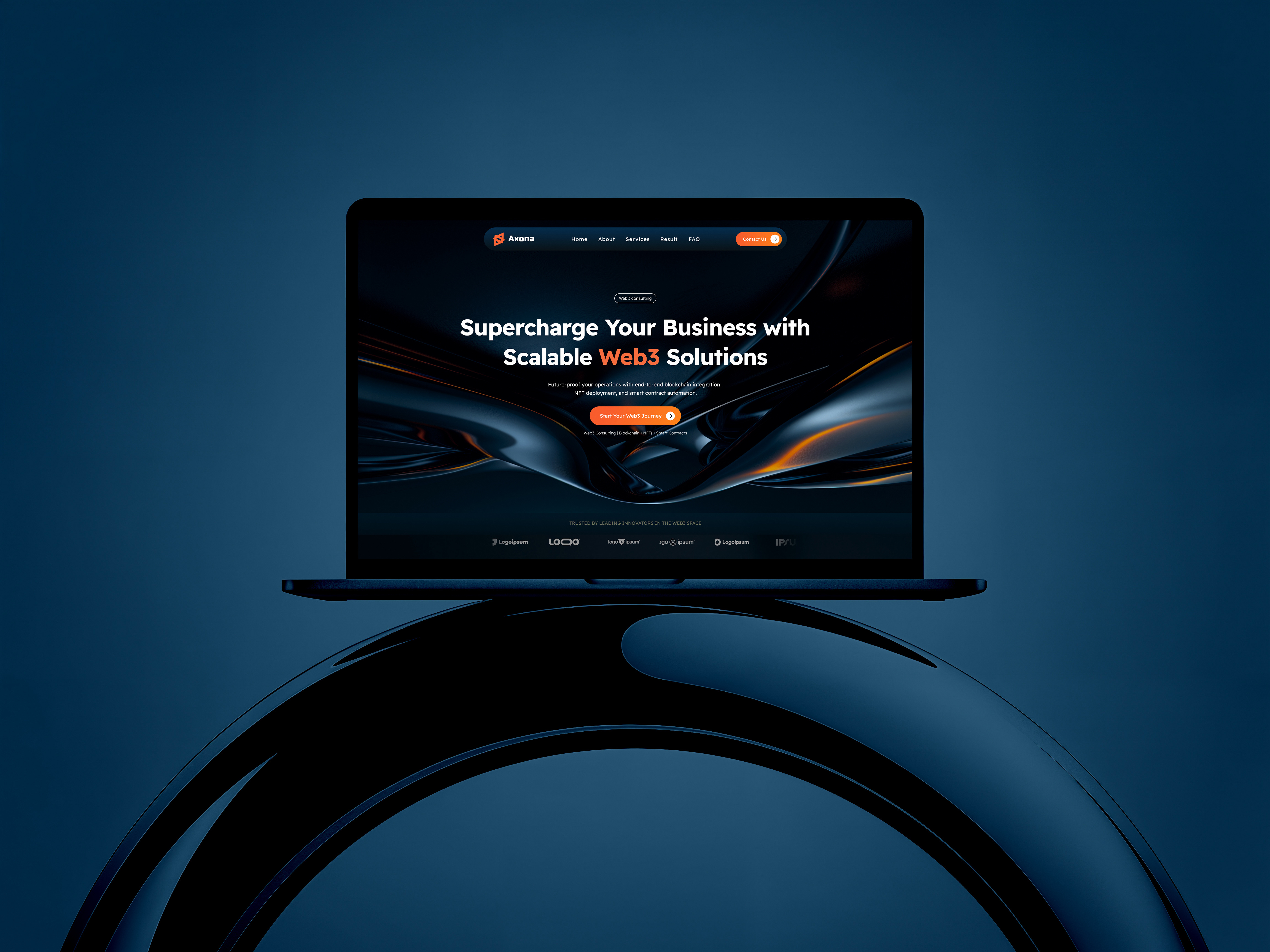 Web 3 Solution Landing Page Design branding graphic design illustration landing page mobileapp product trading ui uiux web3 webdesign website