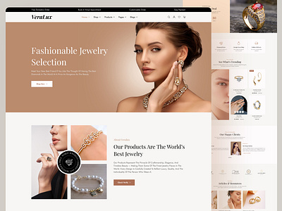 Jewelry E-Commerce Website Design creative design ecommerce ecommerce website fashion figma design figma landing page jewelry jewelry design jewelry website landing page luxury minimal modern ui product page responsive design ui design ui ux figma ux design visual design web design