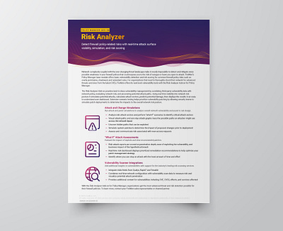 FireMon One Pager Example branding design document graphic design one pager