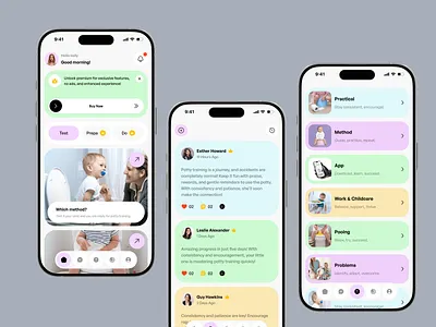 PottyPal - Kids Training Mobile App app design childapp figmadesign gamifiedlearning healthhabits iosdesign kids kidsapp kidsux minimalui mobile mobile app mobile app design mobiledesign parentingapp playfului toddlerux ui uxuidesign