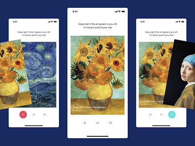 Evero Mobile App - Swipe Based Art Personalization art marketplace artworks blockchain design luxury goods marketplace marketplace design mobile app mobile app design nft nft marketplace personalization phygital swipe tinder ui ui design ux ux design web 3.0