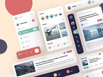 Journal App app component journal news ui design widget