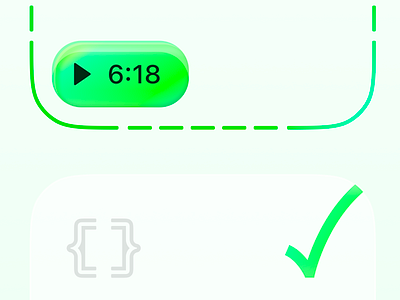 iOS App Work-in-Progress app card check code dashed gradient icon ios iphone mobile progress timer todo ui ux vibrant work in progress