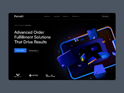 Website design for a smart logistics and delivery platform animation delivery illustration outcrowd saas scroll animation ui uiux web web design web development webflow website