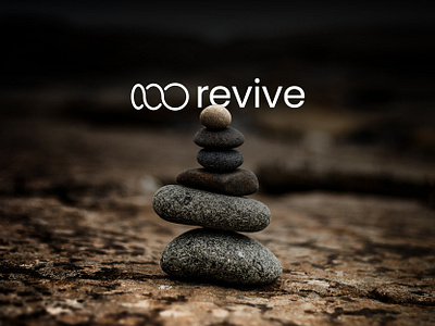 Revive logo design concept brand identity branding calm design graphic design logo logo design minimal modern nature recovery logo revive stone logo therapy logo