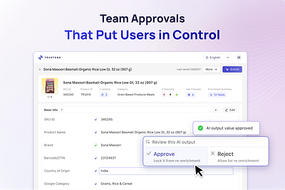 Human-in-the-loop Workflow, by design ai approval flow data enrichment enterprise ux human in the loop saas design
