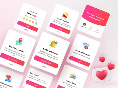 Dating App Pop-Up UI – Smart. Sweet. Subtle. appinterface datingapp emotionaldesign figmaui mobileui popupdesign userexperience uxdesign