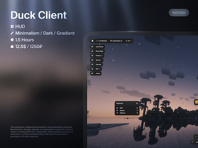 Duck Client cheat game hack hud minecraft ui uiux uix ux